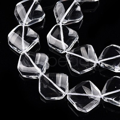 Transparent Glass Beads Strands GLAA-N001-50-1