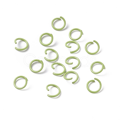 Spray Painted Iron Open Jump Rings IFIN-D088-01C-1