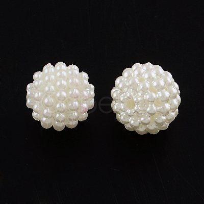 Acrylic Imitation Pearl Beads MACR-R553-14mm-04-1