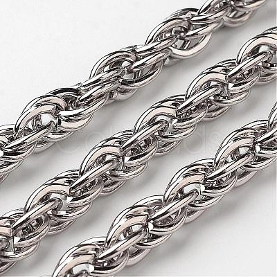 Tarnish Resistant 304 Stainless Steel Rope Chains CHS-K001-14-6mm-1