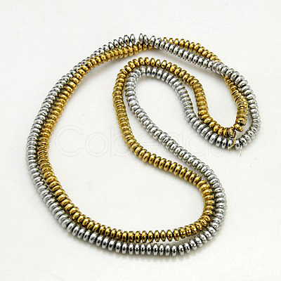 Non-Magnetic Synthetic Hematite Beads Strands G-C124-4x2mm-M-1