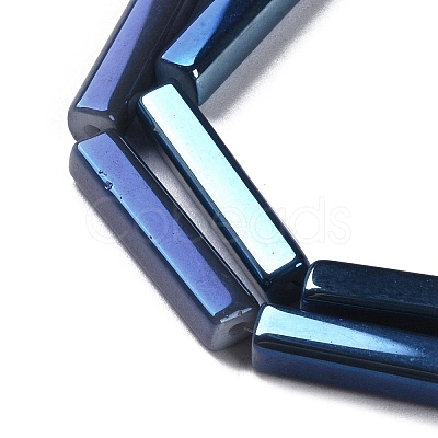 Electroplate Glass Beads Strands EGLA-Q128-10B-1