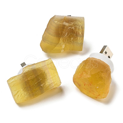 Nuggets Natural Fluorite USB Night Light G-Q170-02C-1