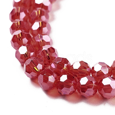 Electroplate Transparent Glass Beads Strands EGLA-A035-T6mm-A01-1