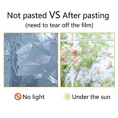 Waterproof PVC Colored Laser Stained Window Film Adhesive Stickers DIY-WH0256-063-1