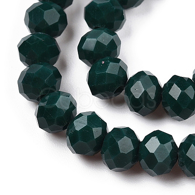 Opaque Solid Color Glass Beads Strands EGLA-A034-P6mm-D12-1