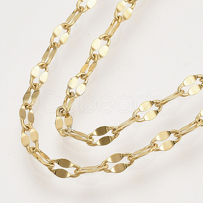 Brass Cable Chains Necklaces X-KK-T048-037G-NF-1