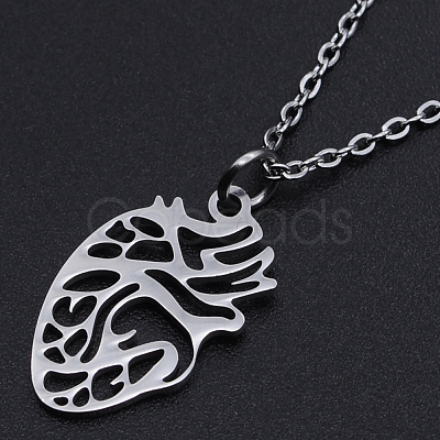 201 Stainless Steel Pendant Necklaces NJEW-S105-JN600-40-1-1