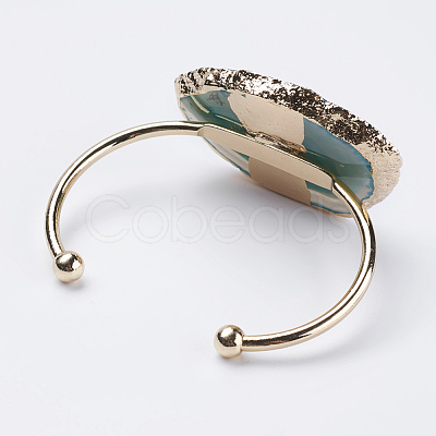 Brass Cuff Bangles BJEW-E316-03B-1