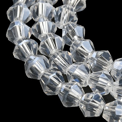 Transparent Electroplate Glass Beads Strands GLAA-F029-2mm-C13-1