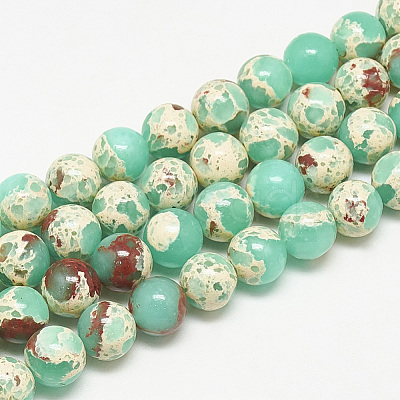 Synthetic Imperial Jasper Beads Strands G-S300-41C-10mm-1