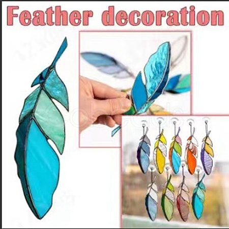 Feather Stained Acrylic Window Planel STGL-PW0001-25D-1