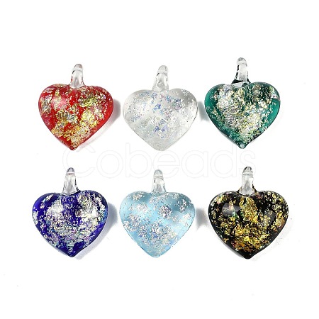 Lampwork Pendants FOIL-K003-02-1