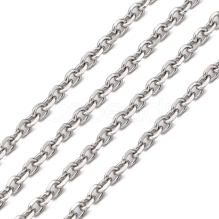 Tarnish Resistant 304 Stainless Steel Cable Chains CHS-K002-28-1