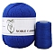 Knitting Yarn, Cashmere Yarn, for Blanket Pillows Craft Crochet Yarns, Medium Blue, 2mm, about 50g/skein