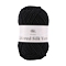 Polyester Yarn for Sweater Hat, for Knitting Crochet Supplies, Black, 2mm, about 92.96 Yards(85m)/Skein