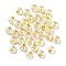 Electroplate Glass Beads, Half Rainbow Plated, Faceted, Rondelle, Gold, 10x6mm, Hole: 1.5mm