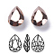 Imitation Austrian Crystal Glass Rhinestone, Grade A, Pointed Back & Back Plated, teardrop, Rose Gold, 8x6x3mm