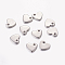 Pandahall 100Pcs 304 Stainless Steel Stamping Blank Tag Pendants, Heart Charms, Stainless Steel Color, 10x9x1.5mm, Hole: 1.8mm