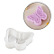 DIY Candle Silicone Molds, for Home Scented Pretty Candle Making, Butterfly, White, 65x78x21mm