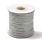 Waxed Polyester Cord, Bead Cord, Light Grey, 0.5mm, about 169.51~174.98 Yards(155~160m)/Roll