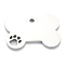 Tarnish Resistant 304 Stainless Steel Pet Pendants, Dog Bone, Stainless Steel Color, 17x25x2mm, Hole: 2mm