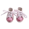 Cloth Doll Canvas Shoes, for American 18 Inch Girl Doll Accessories, Pink, 80mm