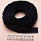 Nylon Zipper Tape, with Zipper Sliders, for DIY Sewing Tailor Craft Bag, Black, 32x6mm