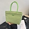 Nylon Cloth Tote Bags, Women Bags, Pale Green, 21x18cm