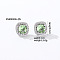 Elegant Zircon Square Stud Earrings for Women, Fashionable and Versatile, Square, Silver