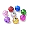 UV Plated Acrylic Beads, Pumpkin, Mixed Color, 14.5mm, Hole: 3mm