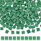 SUNNYCLUE 240Pcs 2-Hole Baking Paint Opaque Colours Glass Seed Beads, Rectangle, Green, 5x4.5~5.5x2~2.5mm, Hole: 0.5~0.8mm