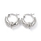 Chunky Small Huggie Hoop Earrings for Women, Cadmium Free & Lead Free, Platinum, 20.5x19x6mm, Pin: 0.8mm