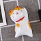 Porcelain Chopsticks Rests, Chopsticks Stands, Cat Shape, Orange, 50x32x23mm