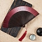 Chinese Style Folding Fan with Tassel, Bamboo Hand Fan for Party Wedding Dancing Decoration, FireBrick, 215mm