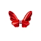 Glitter Butterfly Bowknot Alligator Hair Clips, Hair Accessories, Red, 70x50x15mm