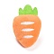 Carrot Cotton & Non-Woven & Velvet Fabric Brooch, Cartoon Doll Iron Lapel Pin for Girl Women, Sandy Brown, 62x41x21mm