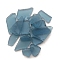 Glass Cabochons, Large Sea Glass, Tumbled Frosted Beach Glass for Arts & Crafts Jewelry, Irregular Shape, Steel Blue, 20~50mm, about 1000g/bag