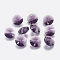 Faceted Glass Rhinestone Charms, Imitation Austrian Crystal, Cone, Amethyst, 10x4.5mm, Hole: 1mm