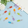 Globleland 28Pcs 7 Colors Plastic Bear Paper Clips AJEW-GL0001-89-5