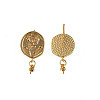 Brass Stud Earring Findings KK-N233-386-1