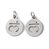 304 Stainless Steel Charms STAS-Q201-T451P-1