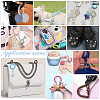 Unicraftale 20Pcs 10 Colors Zinc Alloy Frosted Spring Gate Rings FIND-UN0002-76-6