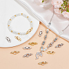 SUNNYCLUE 12Pcs 4 Style Brass Micro Pave Clear Cubic Zirconia Fold Over Clasps & Brass Fold Over Clasps KK-SC0004-10-4