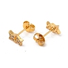 Rack Plating Brass Micro Pave Cubic Zirconia Stud Earrings EJEW-P221-04G-2