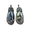 Natural Labradorite Carved Big Pendants G-B085-14P-1