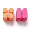 Rubberized Style Opaque Acrylic Beads SACR-Q196-03-2