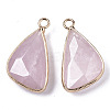 Natural Rose Quartz Pendants G-N326-32I-2