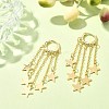 Brass Dangle Hoop Earrings EJEW-TA00265-2