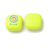 Spray Painted Alloy Enamel Beads PALLOY-M215-15F-2